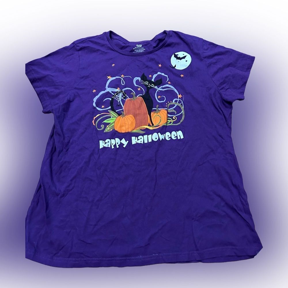 Women’s Happy Halloween Black Cat T-shirt